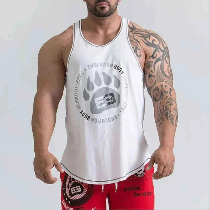 2019 Men's Bodybuilding Stringer Tank Tops: Fitness Singlets