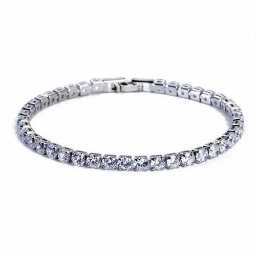4mm Cubic Zirconia Green Tennis Bracelet Chain Bracelets For Women Men