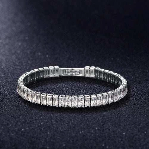 4mm Cubic Zirconia Green Tennis Bracelet Chain Bracelets For Women Men