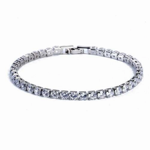 4mm Cubic Zirconia Green Tennis Bracelet Chain Bracelets For Women Men