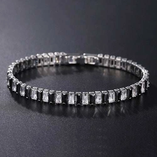 4mm Cubic Zirconia Green Tennis Bracelet Chain Bracelets For Women Men