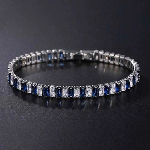 4mm Cubic Zirconia Green Tennis Bracelet Chain Bracelets For Women Men