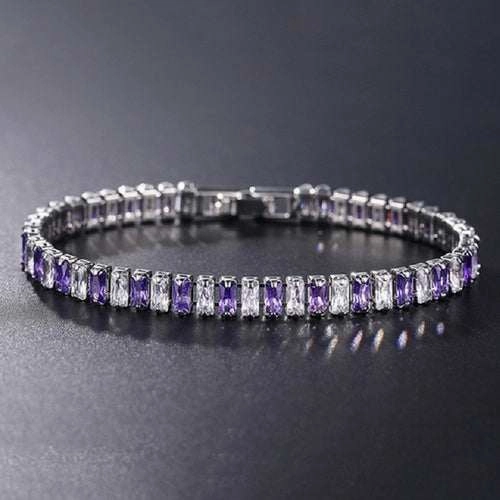 4mm Cubic Zirconia Green Tennis Bracelet Chain Bracelets For Women Men