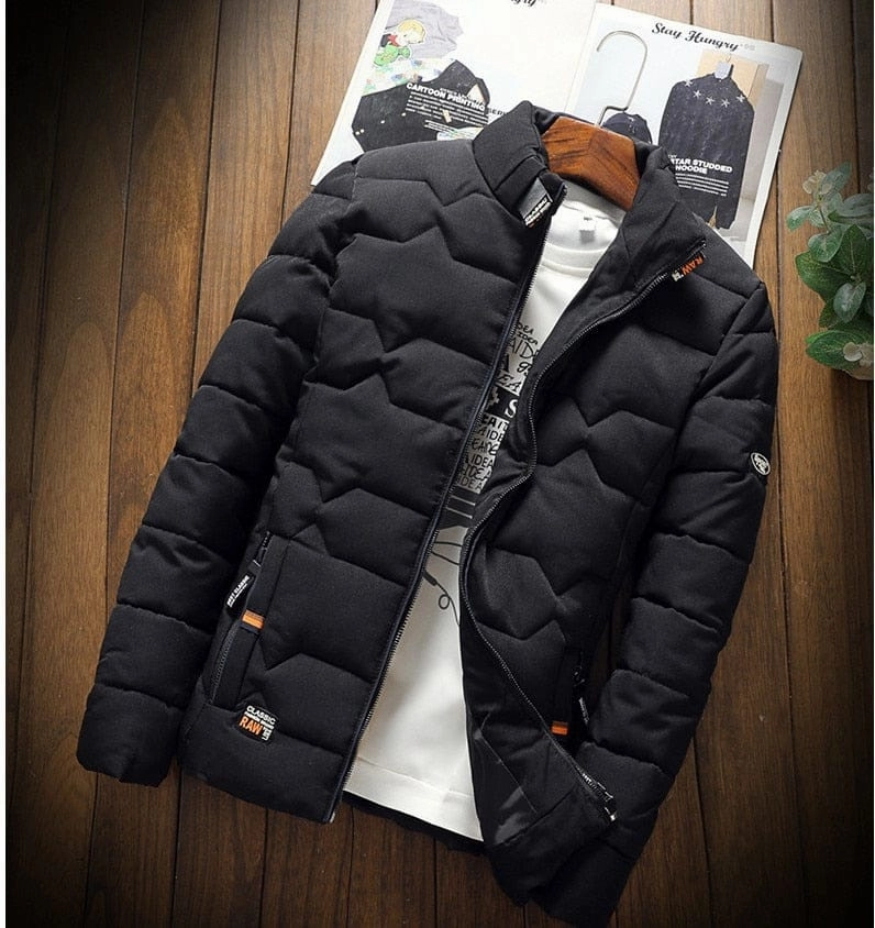 Autumn Winter Mens Cotton Padded Jackets Men's Fashion Casual Outdoor Jackets Warm Coat Male Outwear Thicken Down Coats