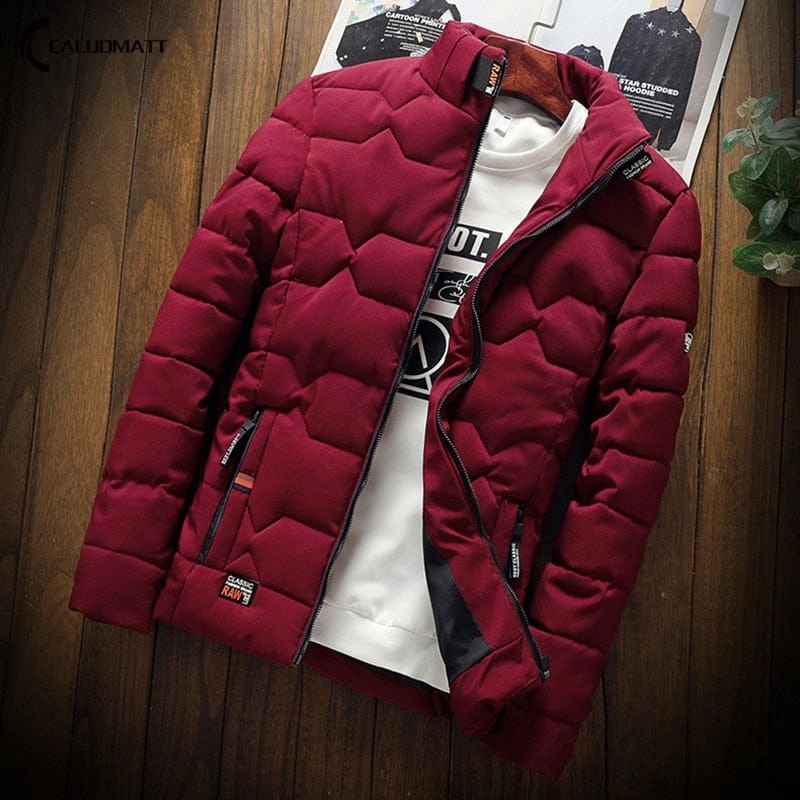 Autumn Winter Mens Cotton Padded Jackets Men's Fashion Casual Outdoor Jackets Warm Coat Male Outwear Thicken Down Coats