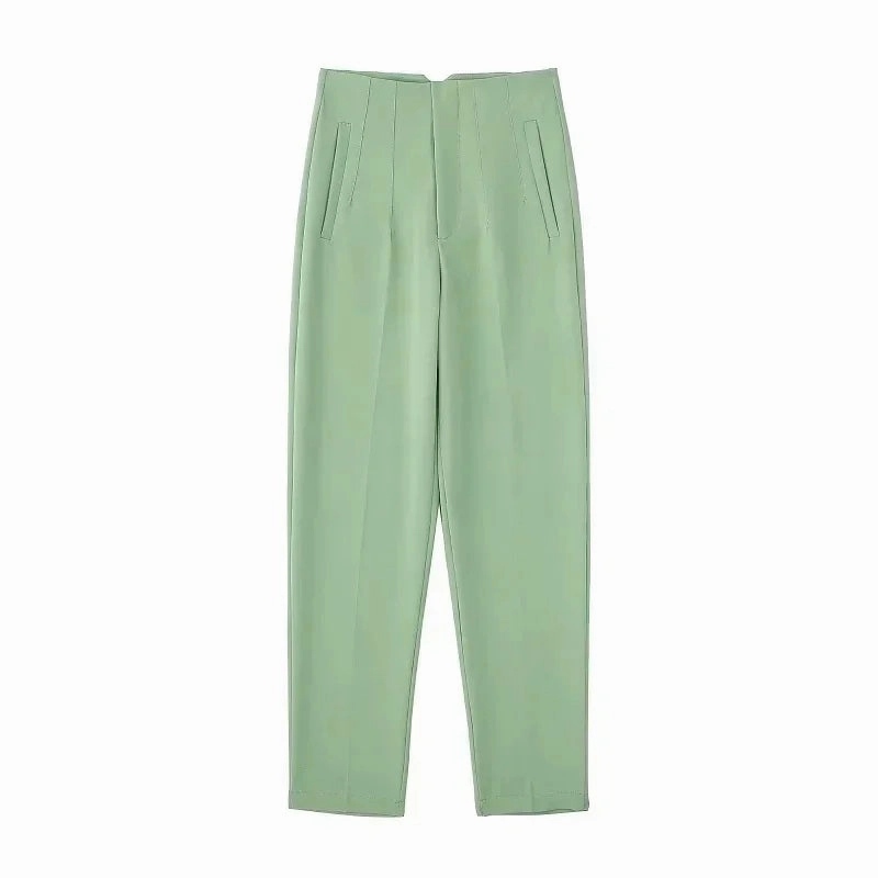 Baggy Wide Leg Loose Korean Casual Ankle Length High Waist Pants