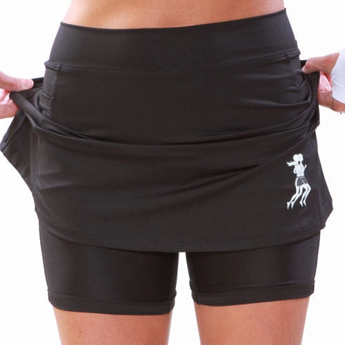 Black Athletic Skirt -2" longer