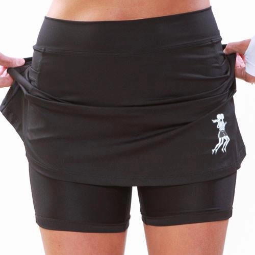 Black Athletic Skirt Wide Waistband