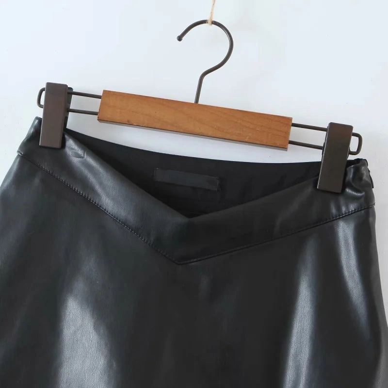 Black Sexy Split Slim High Waisted A-line Skirt
