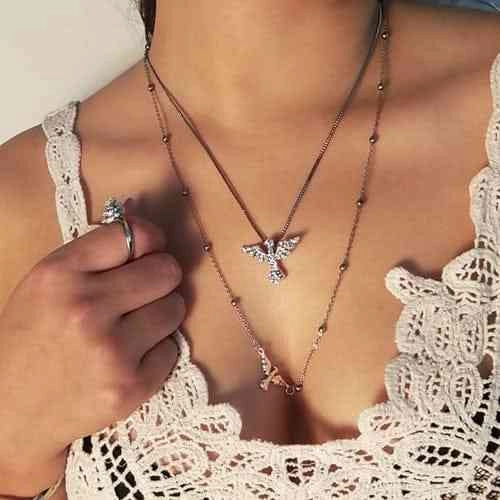 Bohemian Multi Layer Necklace Pendant | Boho Women Multilayer Necklace