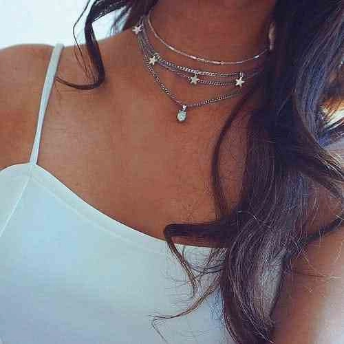 Bohemian Multi Layer Necklace Pendant | Boho Women Multilayer Necklace