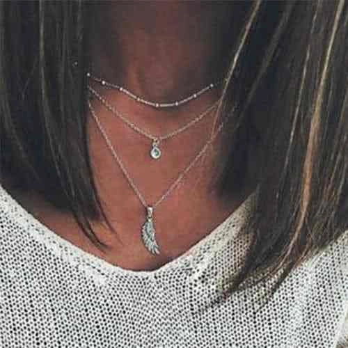 Bohemian Multi Layer Necklace Pendant | Boho Women Multilayer Necklace