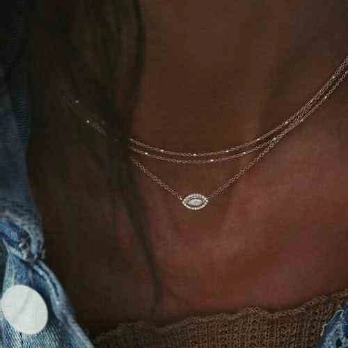 Bohemian Multi Layer Necklace Pendant | Boho Women Multilayer Necklace