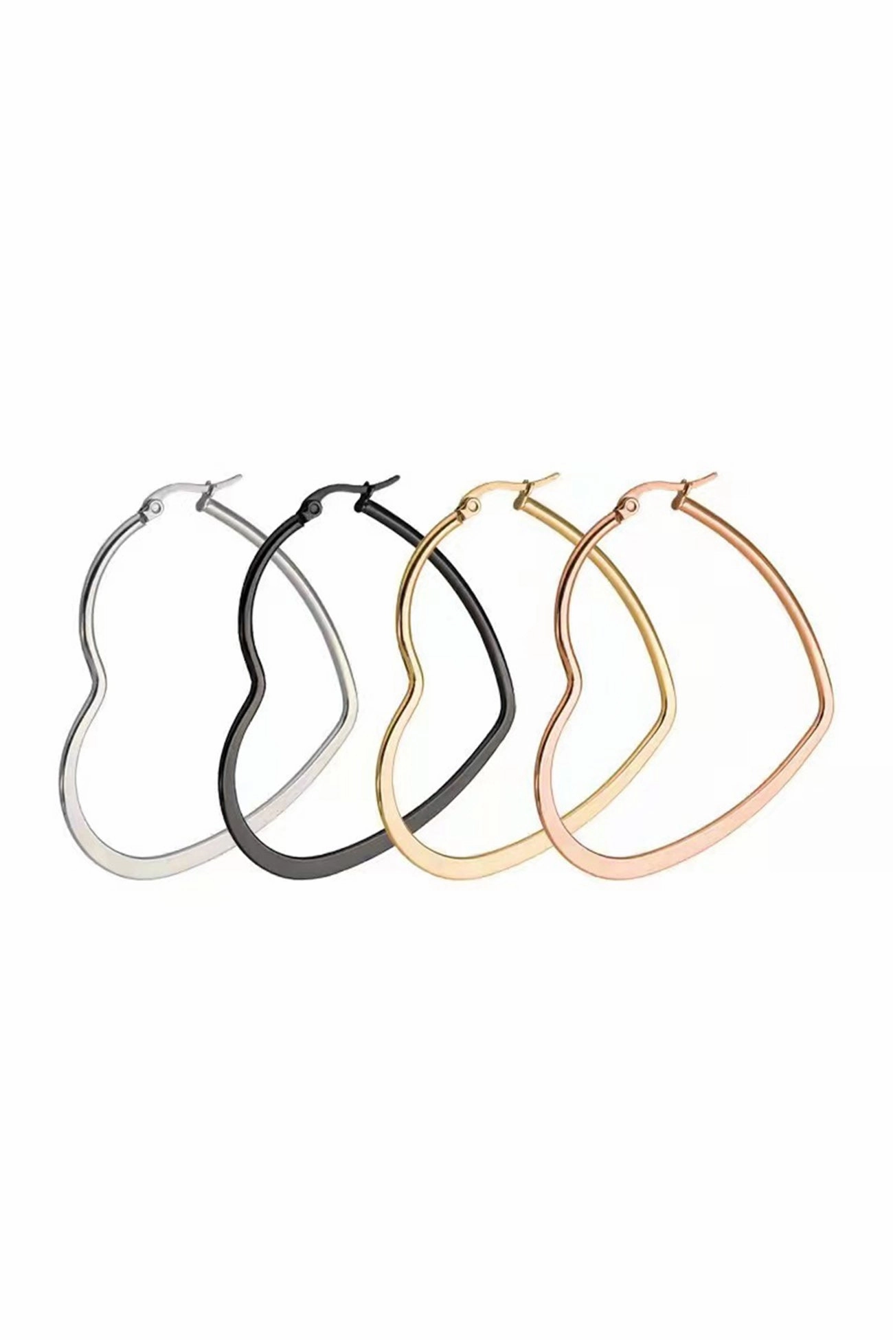 Cutout Peach Heart Earrings