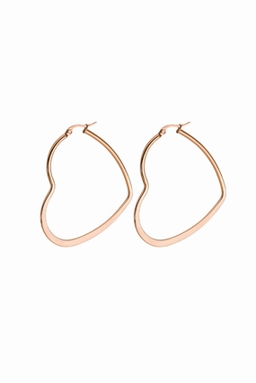 Cutout Peach Heart Earrings