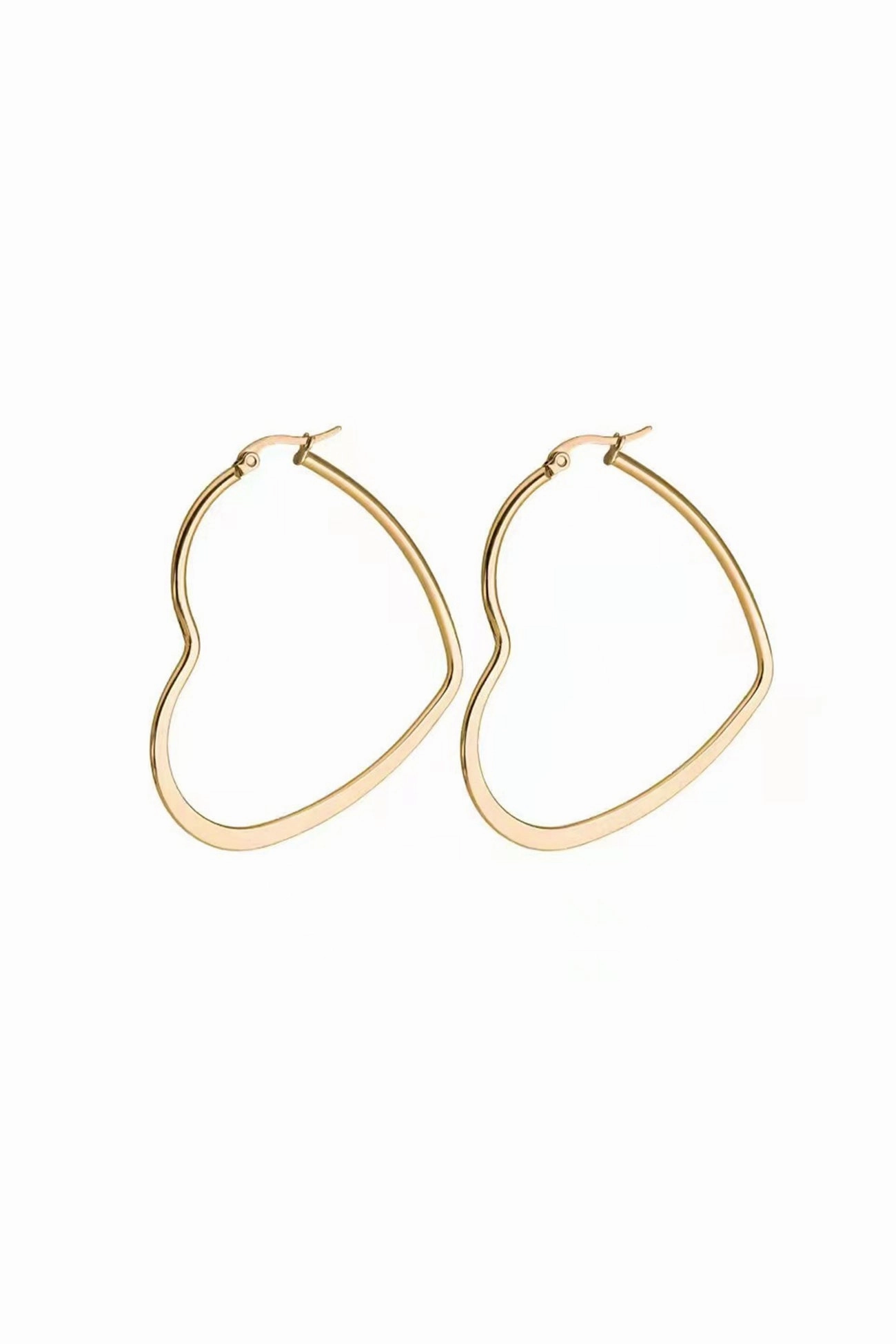 Cutout Peach Heart Earrings