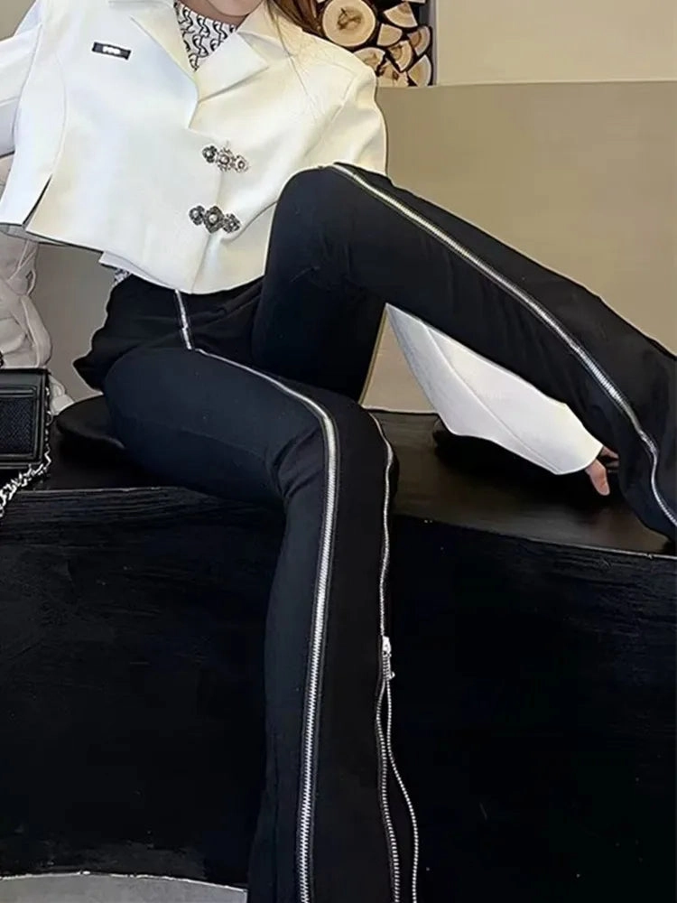 Fashion Flare Slim Zipper Halloween Pants