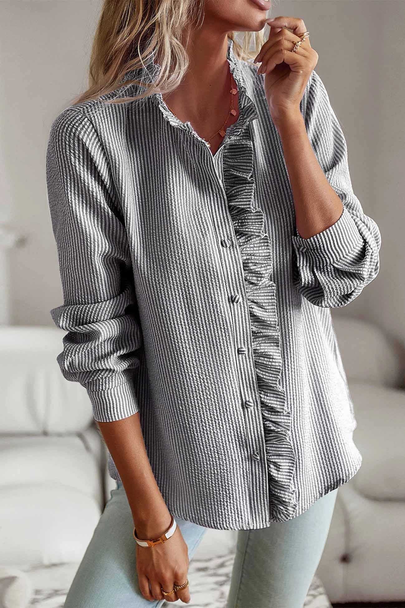 Floral Lace Long Sleeve Blouse