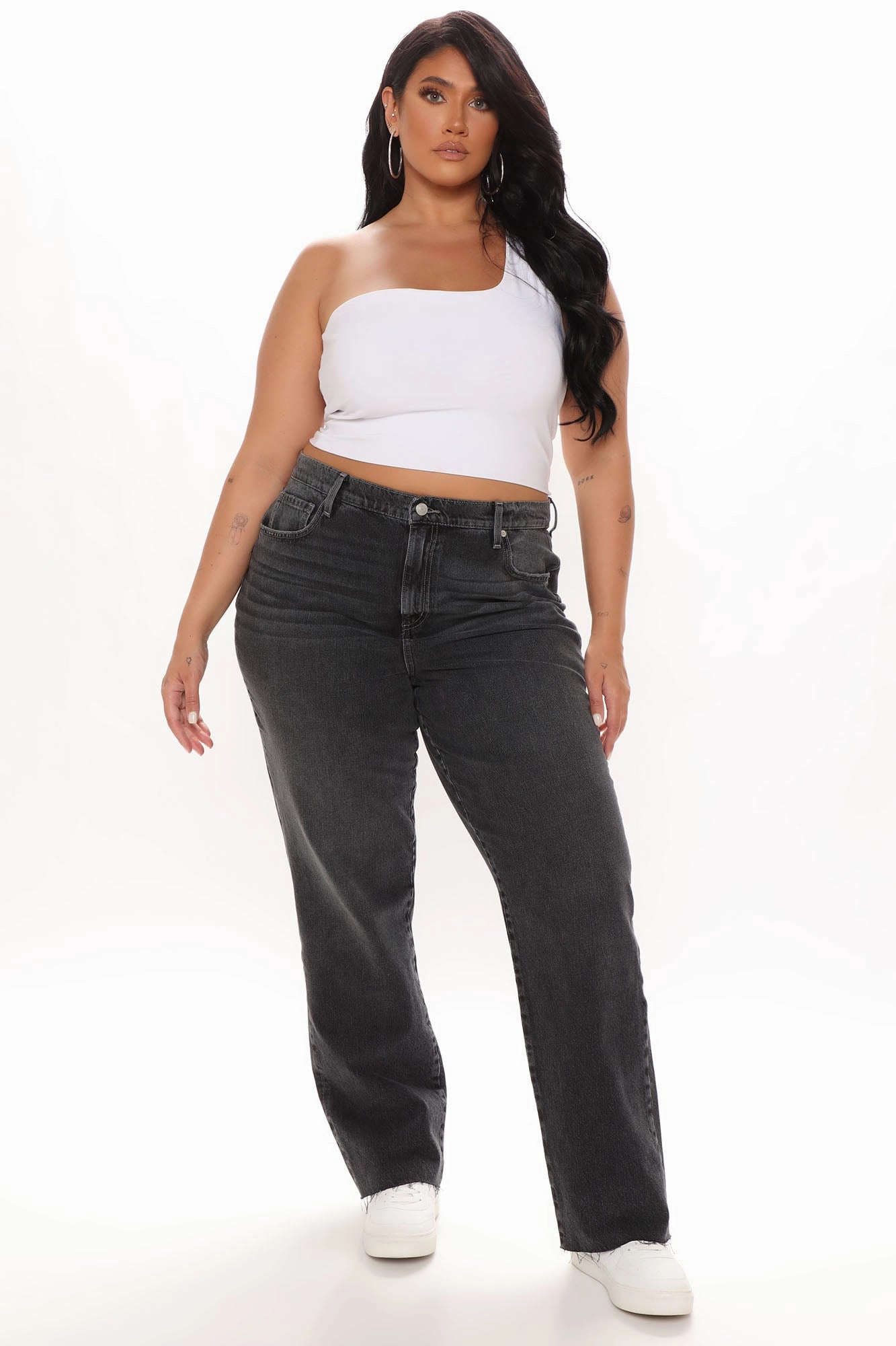KittenAlarm - 90's Energy Straight Leg Jeans - Black