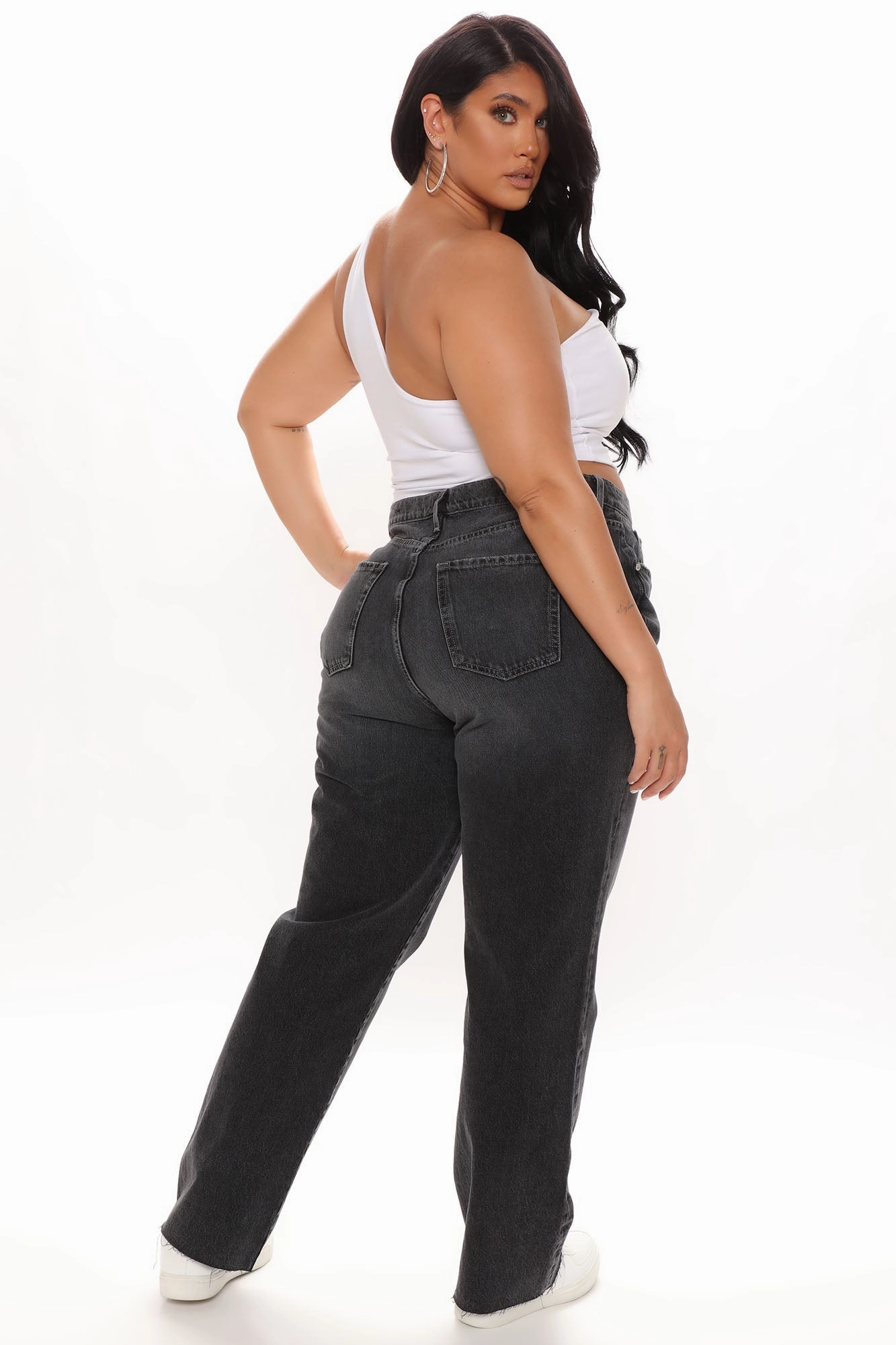KittenAlarm - 90's Energy Straight Leg Jeans - Black