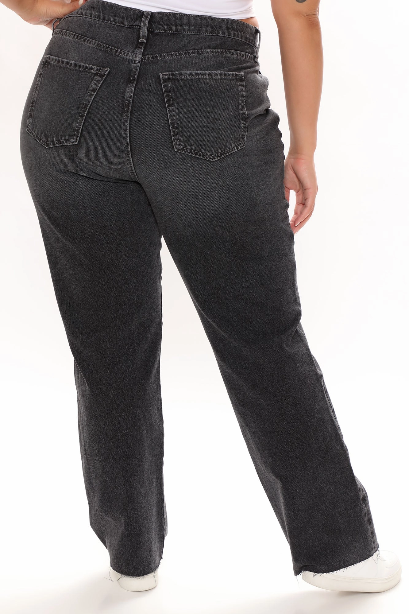 KittenAlarm - 90's Energy Straight Leg Jeans - Black