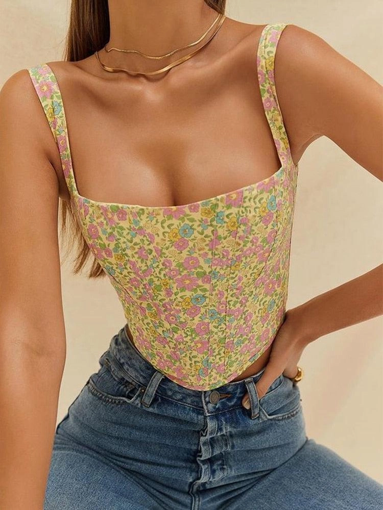 KittenAlarm - Abby Ditsy Cropped Tank Top