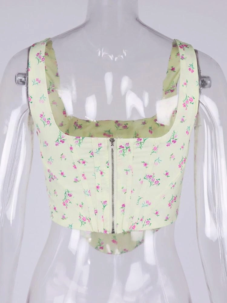 KittenAlarm - Abby Ditsy Cropped Tank Top