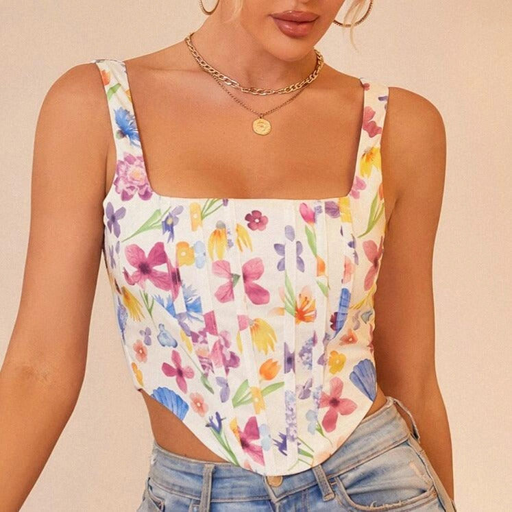 KittenAlarm - Abby Ditsy Cropped Tank Top