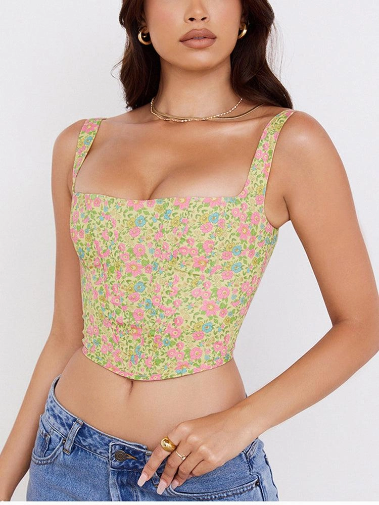 KittenAlarm - Abby Ditsy Cropped Tank Top