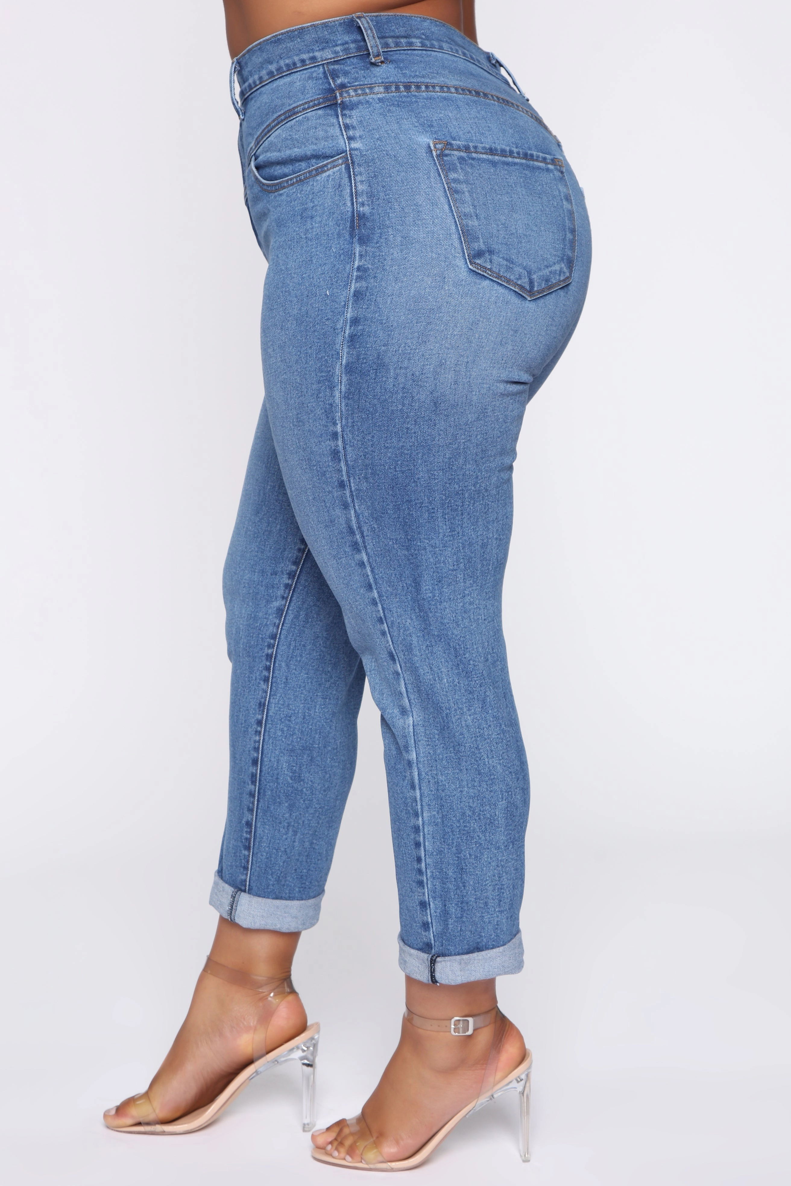 KittenAlarm - Affair Of The Heart Mom Jeans - Medium Blue Wash