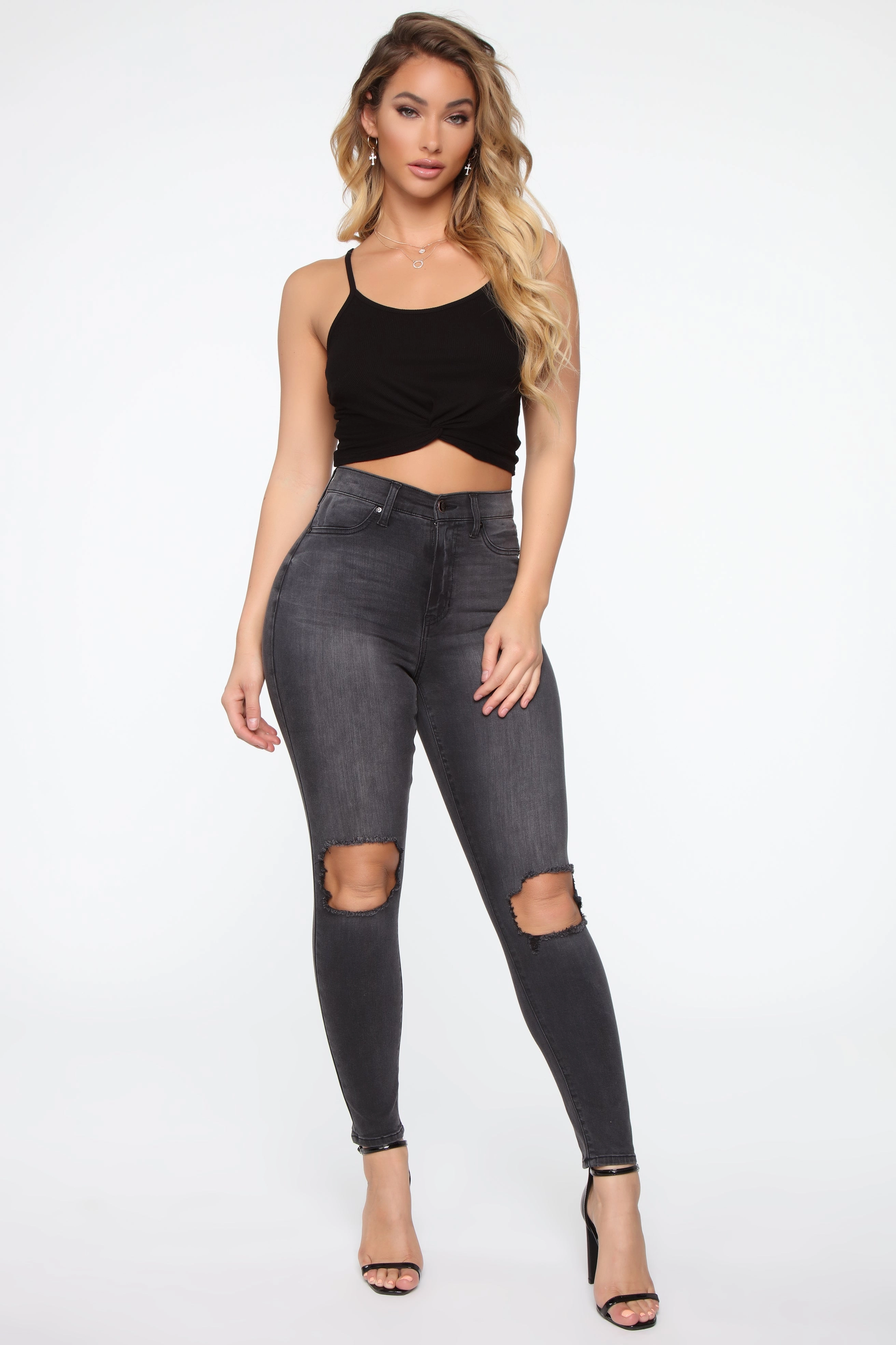 KittenAlarm - All For You High Rise Jeans - Black