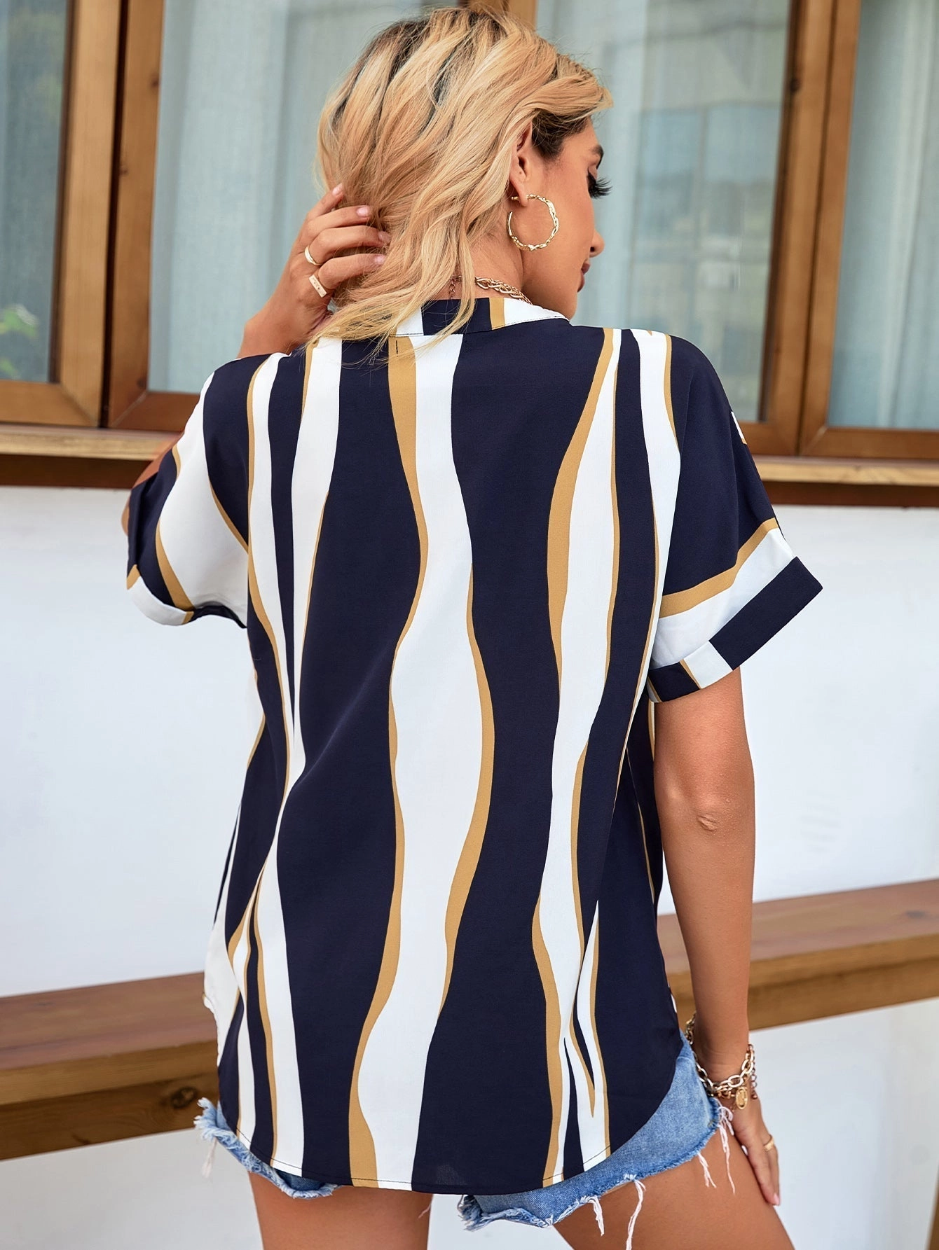KittenAlarm - All Over Print Notched Neck Top