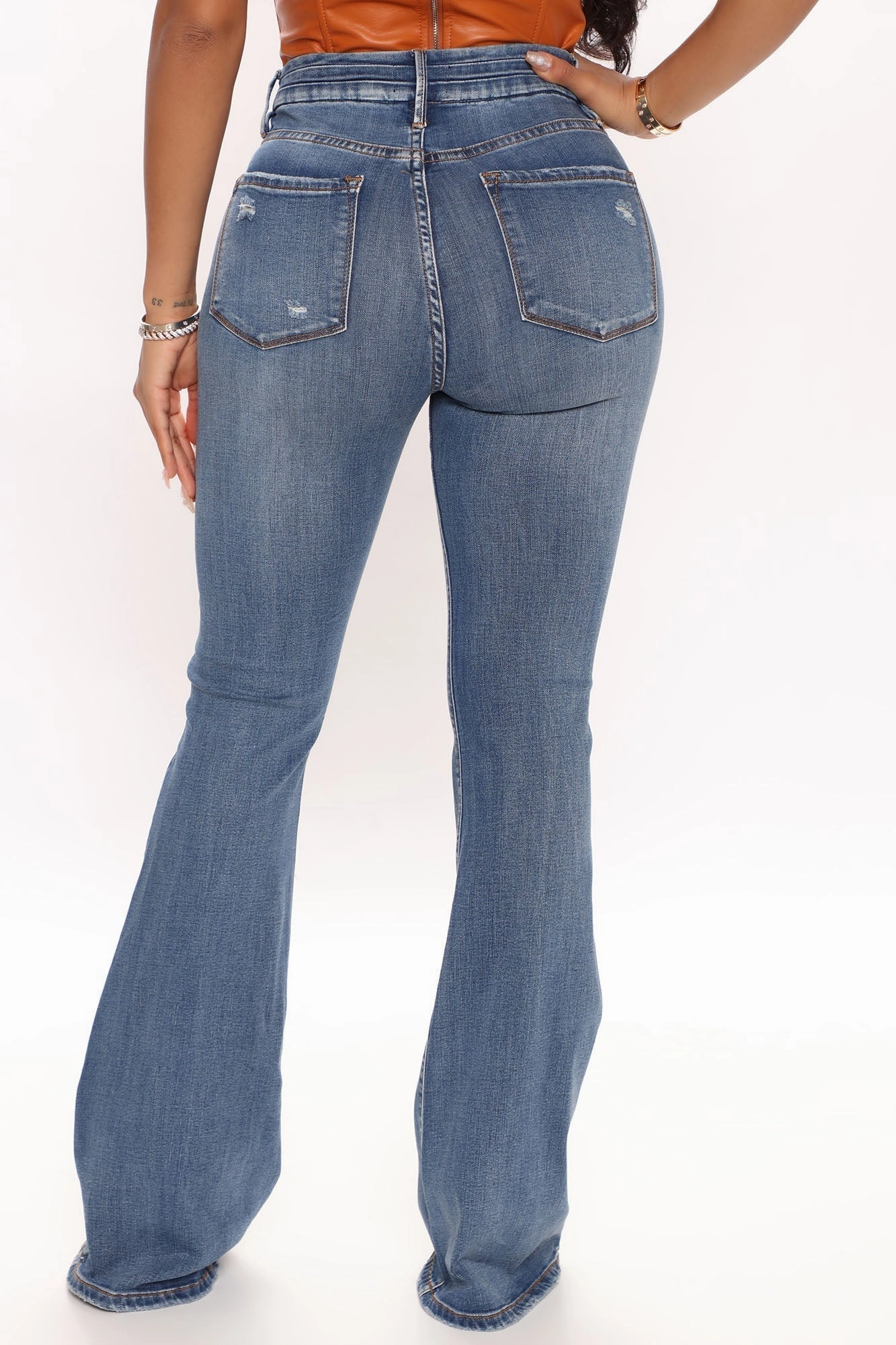 KittenAlarm - All That And More Flare Jeans - Dark Wash