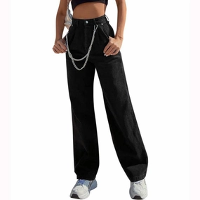 KittenAlarm - Audrina Solid High Waist Wide Jeans