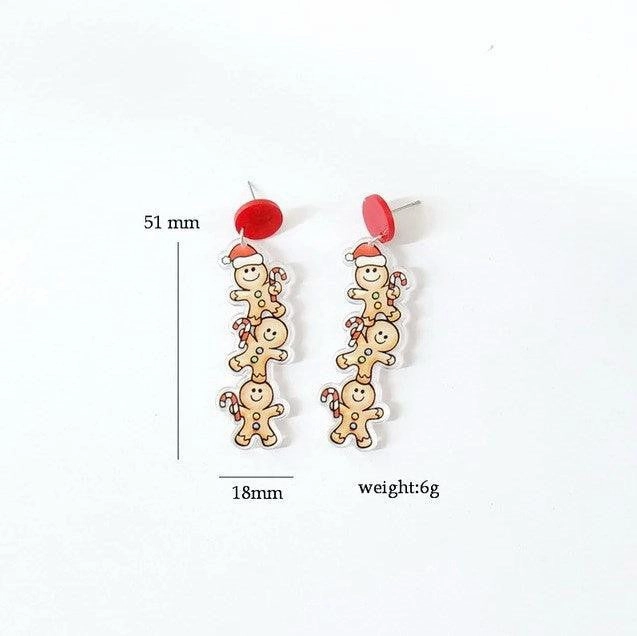 KittenAlarm - Aura Studded Acrylic Christmas Earrings