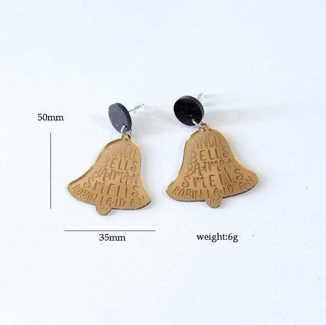 KittenAlarm - Aura Studded Acrylic Christmas Earrings