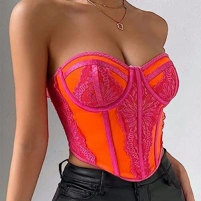 KittenAlarm - Barbie Strapless Lace Up Corset top
