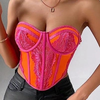 KittenAlarm - Barbie Strapless Lace Up Corset top