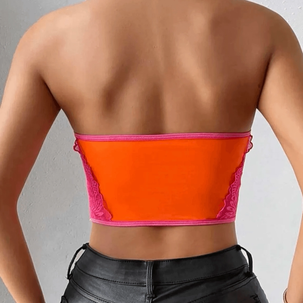 KittenAlarm - Barbie Strapless Lace Up Corset top