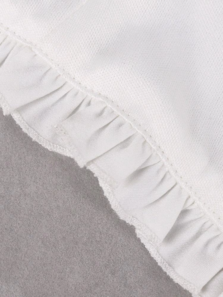KittenAlarm - Betty Spaghetti Strap Pleated Cropped Corset Top