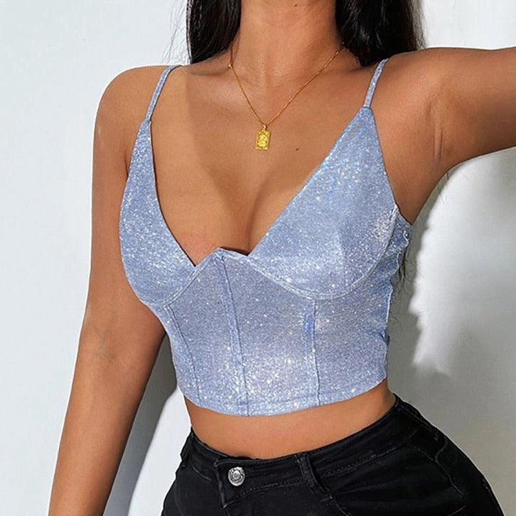 KittenAlarm - Bubbles Sparkly Underwire Cami Top