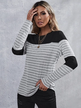 KittenAlarm - Contrast Panel Striped Tee
