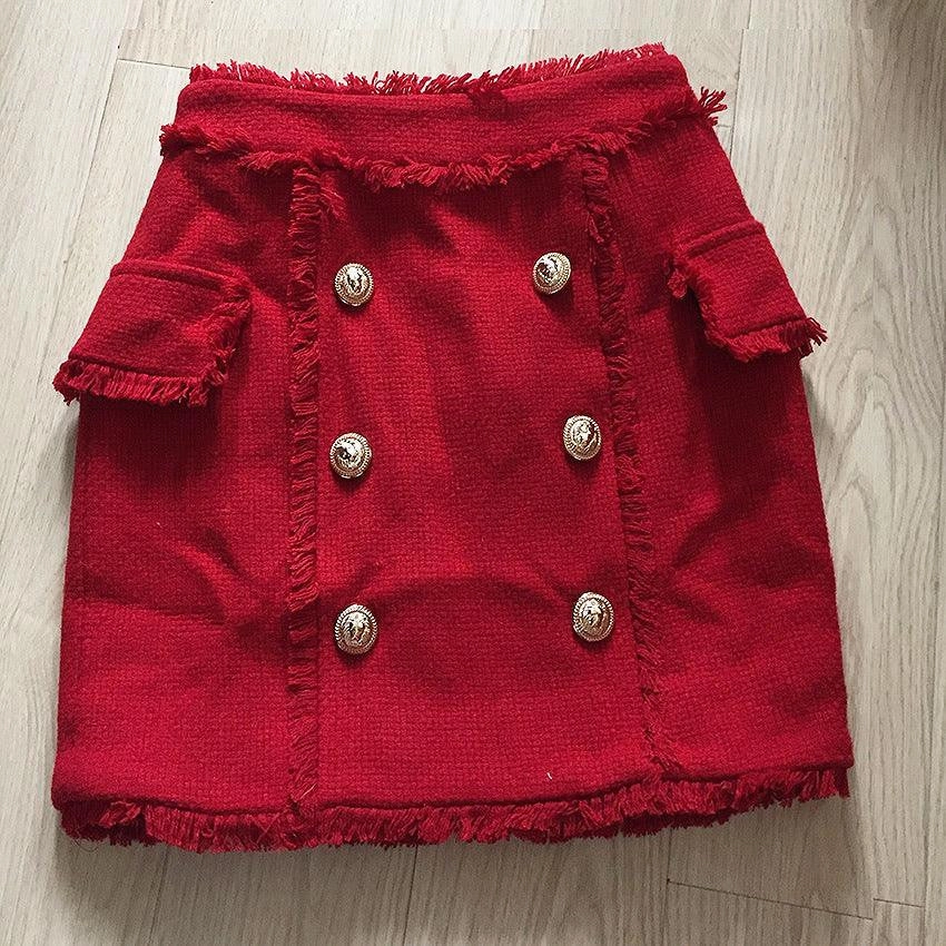 KittenAlarm - Daphne Tweed Solid Decor Skirt