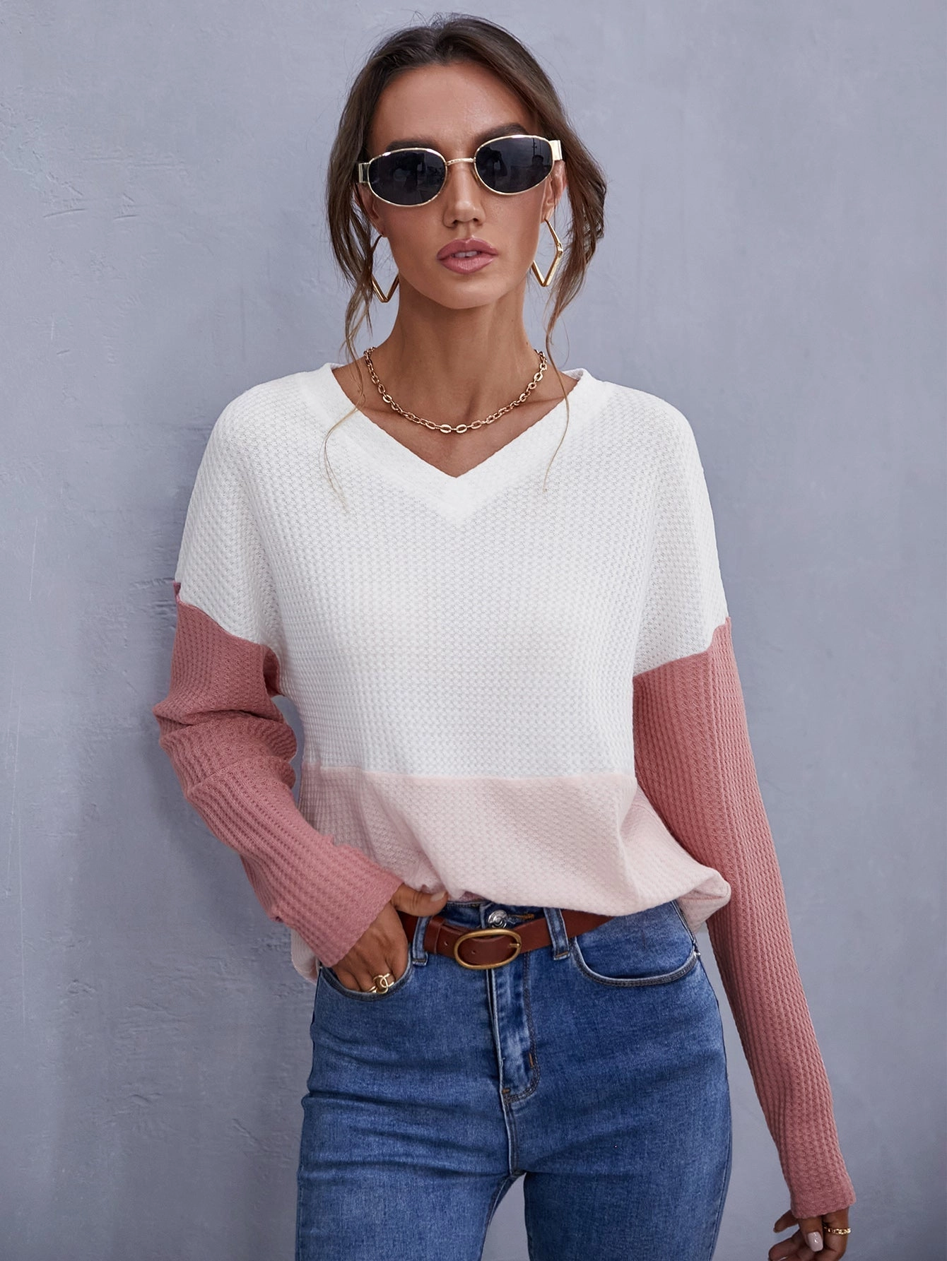 KittenAlarm - Drop Shoulder Colorblock Tee