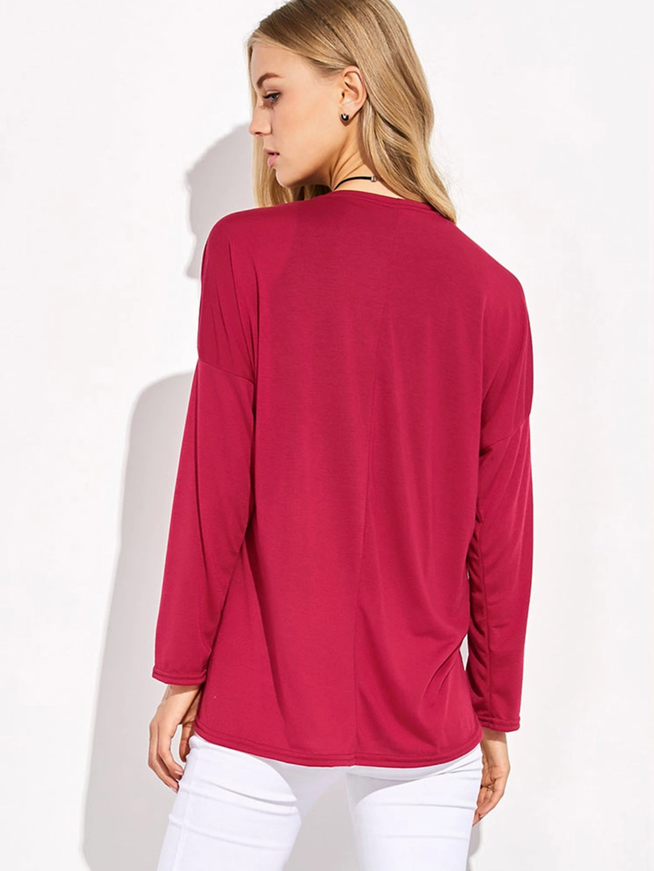 KittenAlarm - Drop Shoulder Twist Front Top