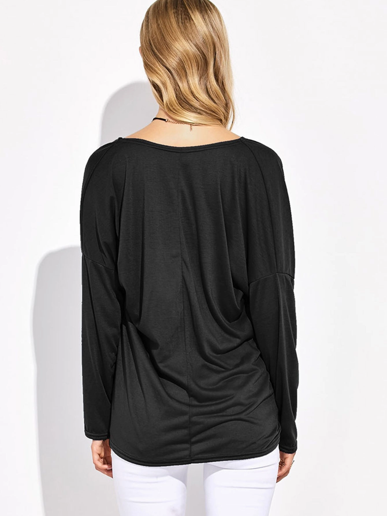 KittenAlarm - Drop Shoulder Twist Front Top