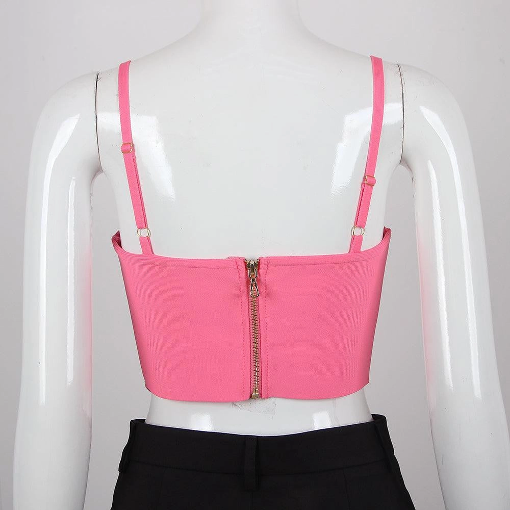 KittenAlarm - Enya Solid Zip Up Tank Top