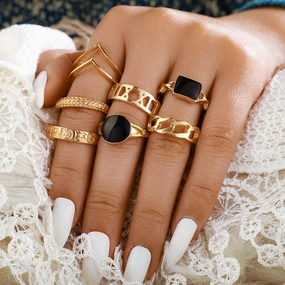 KittenAlarm - Floretta 7-pieces Assorted Ring Set