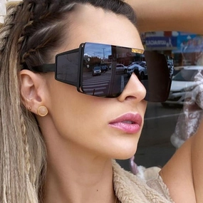 KittenAlarm - Gertrude Large Lens Snap-in Nose Pad Sunglasses