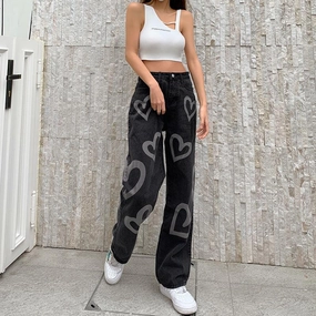 KittenAlarm - Hadassah Hearty Denim Wide Jeans